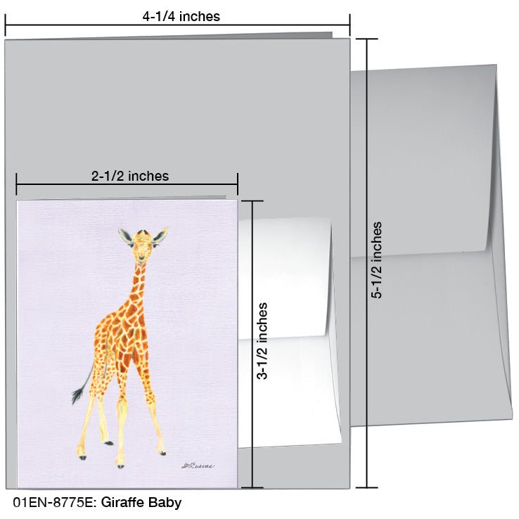 Giraffe Baby, Greeting Card (8775E) - Printed Canvas