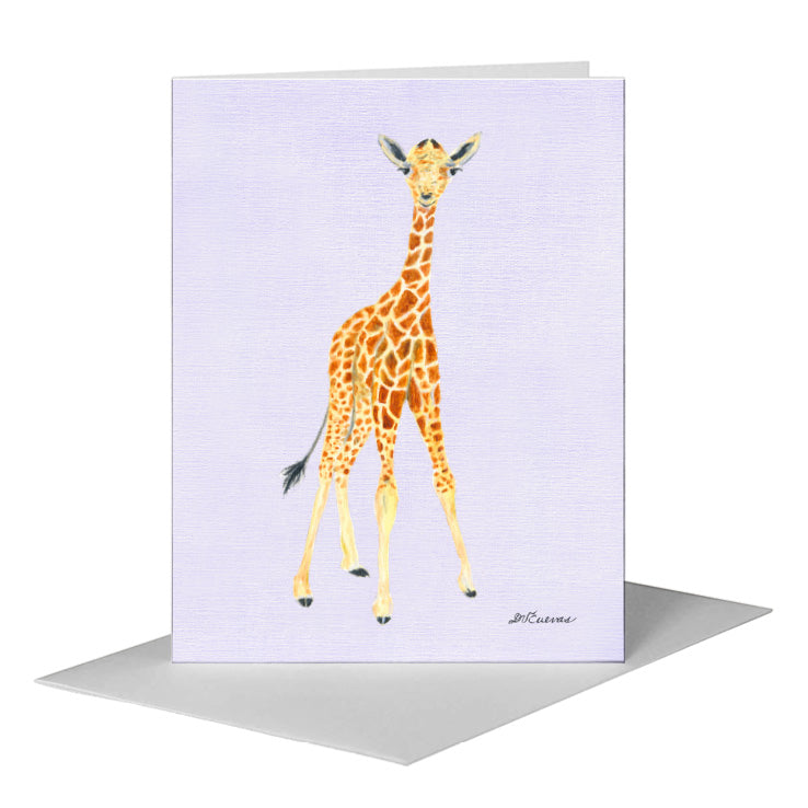 Giraffe Baby, Greeting Card (#8775E) A2 Card Front, www.printedcanvas.com