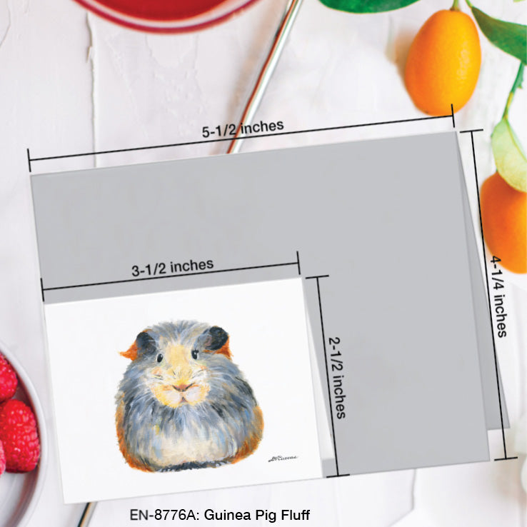 Guinea Pig Fluff, Greeting Card (8776A), Enclosure Card, www.printedcanvas.com