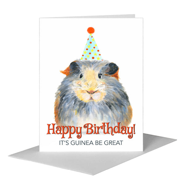 Guinea Pig Fluff, Greeting Card (#8776B), A2 Card Front, www.printedcanvas.com