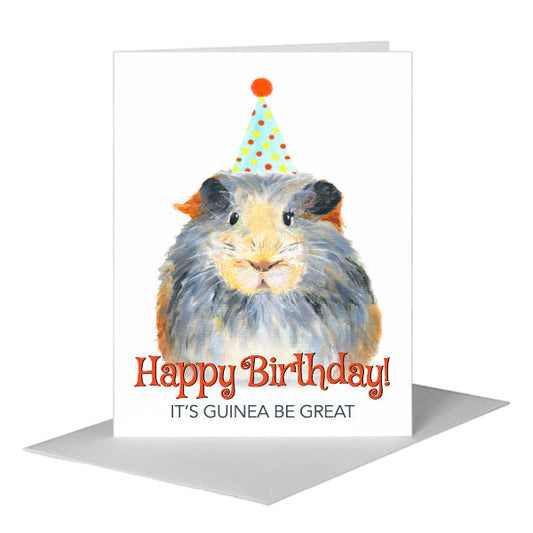 Guinea Pig Fluff, Greeting Card (#8776B) A2 Card Front, www.printedcanvas.com