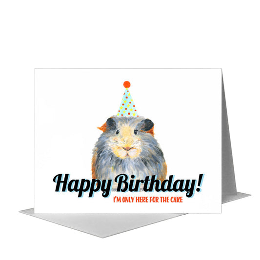 Guinea Pig Fluff, Greeting Card (#8776C) A2 Card Front, www.printedcanvas.com