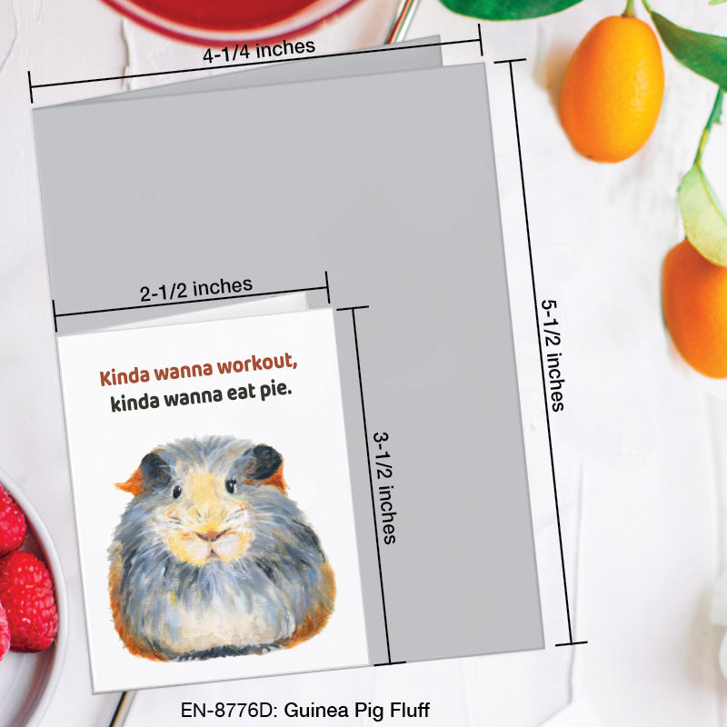 Guinea Pig Fluff, Greeting Card (8776D), Enclosure, www.printedcanvas.com