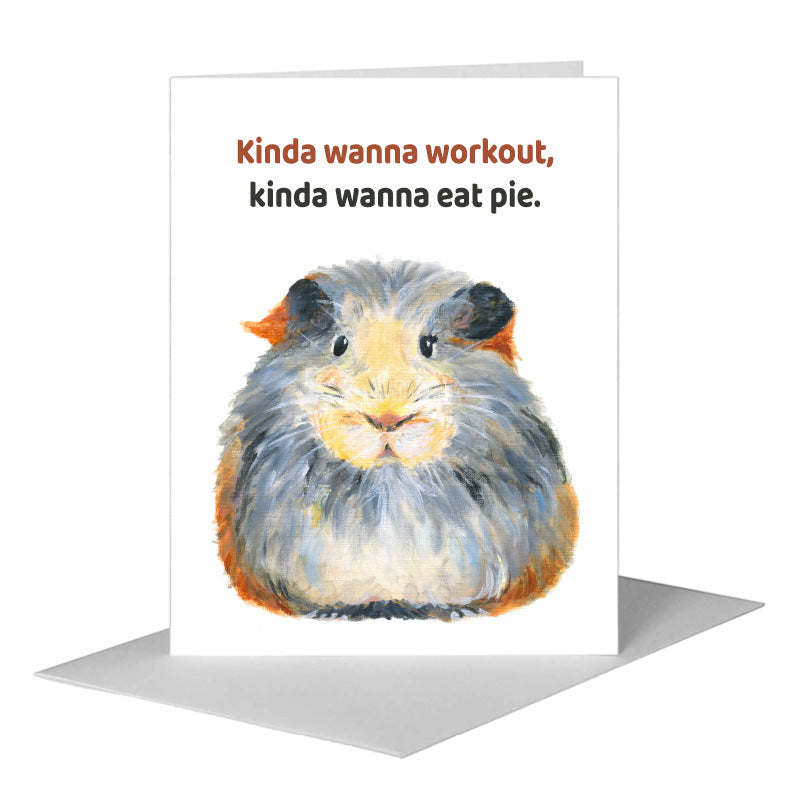 Guinea Pig Fluff, Greeting Card (#8776D) A2 Card Front, www.printedcanvas.com