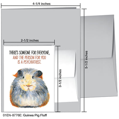 Guinea Pig Fluff, Greeting Card (#8776E)