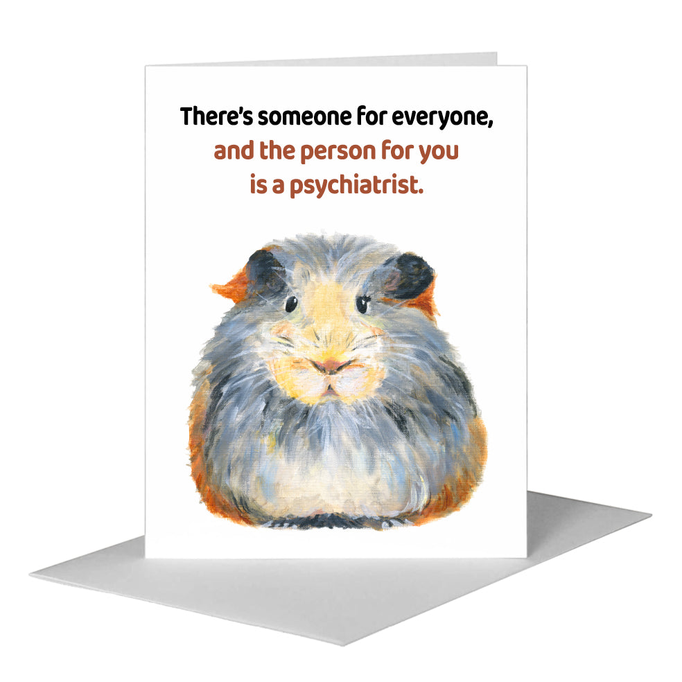 Guinea Pig Fluff, Greeting Card (#8776E), A2 Card Front, www.printedcanvas.com