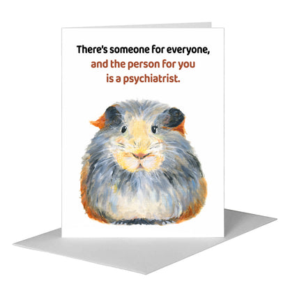 Guinea Pig Fluff, Greeting Card (#8776E), A2 Card Front, www.printedcanvas.com