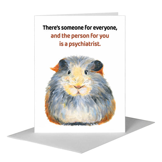 Guinea Pig Fluff, Greeting Card (#8776E) A2 Card Front, www.printedcanvas.com