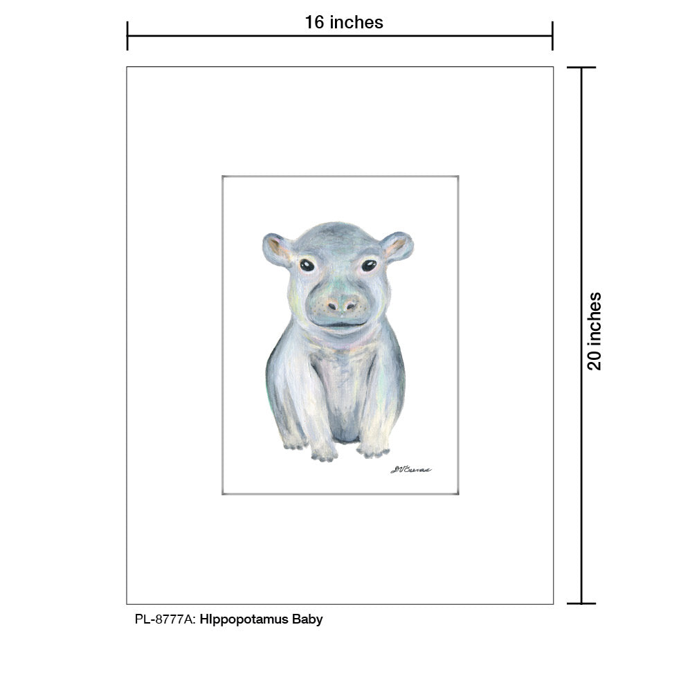 Hippopotamus Baby, Print (#8777A)
