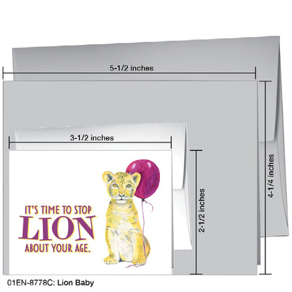 Lion Baby, Greeting Card (#8778C)