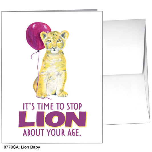 Lion Baby, Greeting Card (#8778CA)