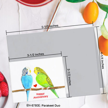 Parakeet Duo, Greeting Card (#8780E)
