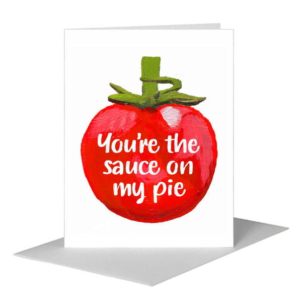 Tomato Sauce, Greeting Card (#8783B) A2 Card Front, www.printedcanvas.com