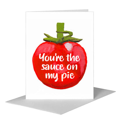 Tomato Sauce, Greeting Card (#8783B) A2 Card Front, www.printedcanvas.com