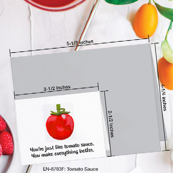 Tomato Sauce, Greeting Card (8783F), Enclosure, www.printedcanvas.com