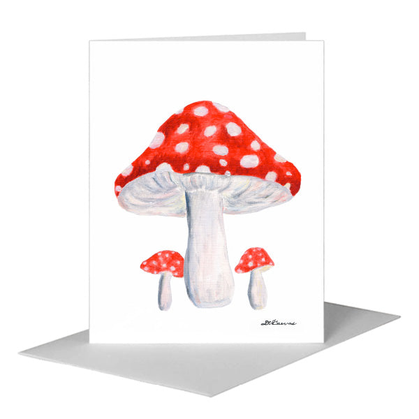Mushrooms - Red, Greeting Card (#8785A) A2 Card Front, www.printedcanvas.com