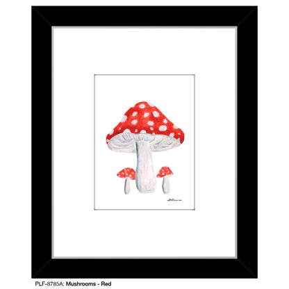 Mushrooms -Red , Print (#8785A)