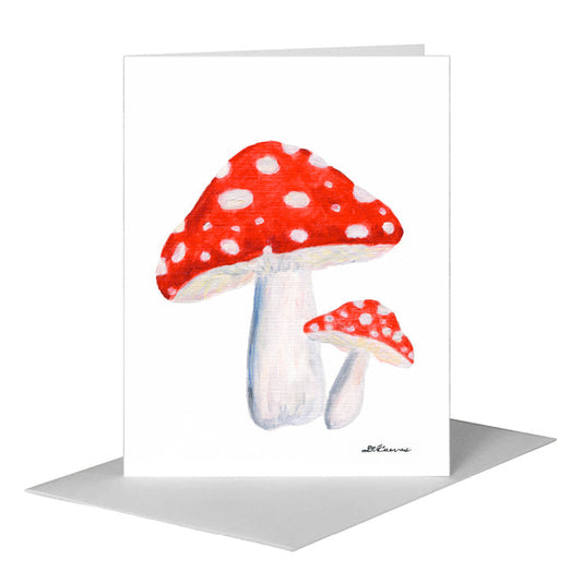 Mushrooms - Red, Greeting Card (#8785B) A2 Card Front, www.printedcanvas.com