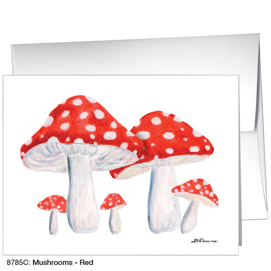 Mushrooms - Red, Greeting Card (8785C)
