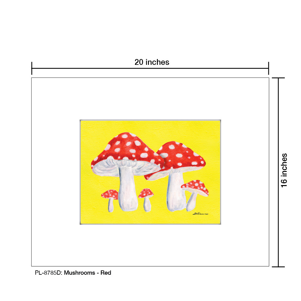 Mushrooms - Red, Print (#8785D)