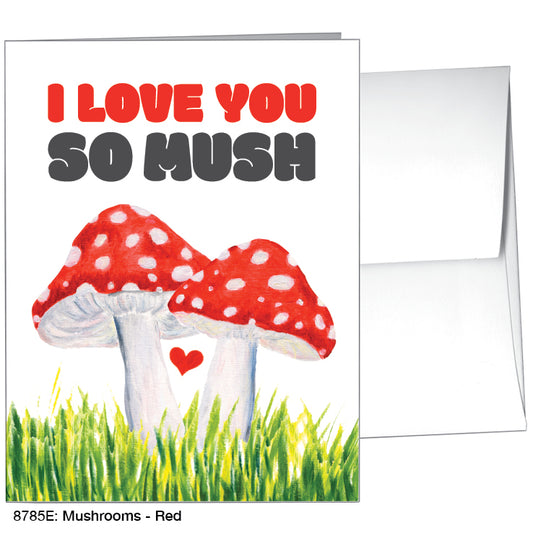 Mushrooms - Red, Greeting Card (#8785E), A2 Card Front, www.printedcanvas.com
