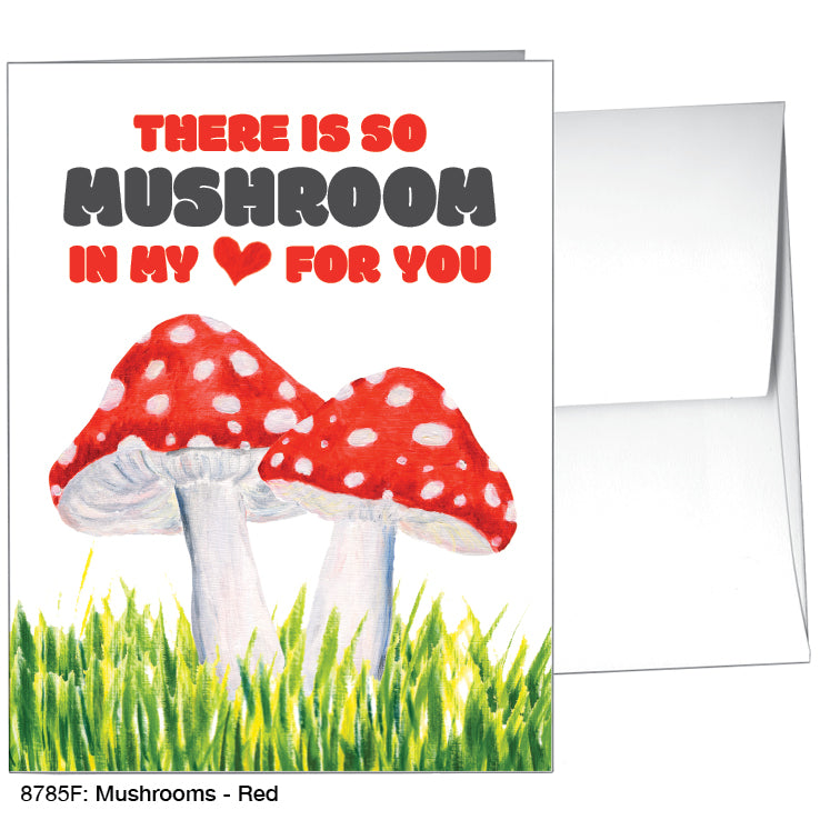 Mushrooms - Red, Greeting Card (#8785F), A2 Card Front, www.printedcanvas.com