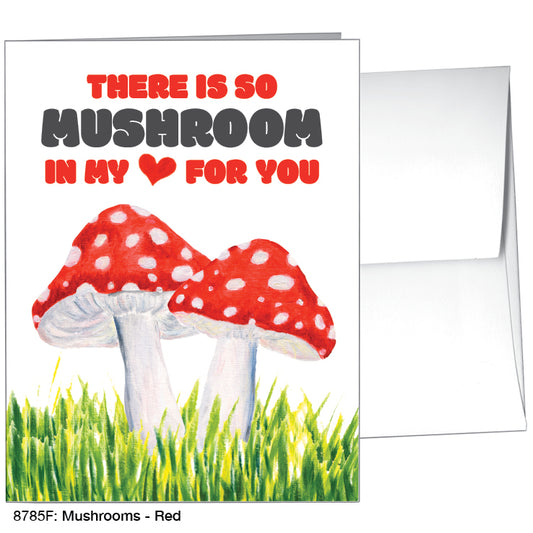 Mushrooms - Red, Greeting Card (#8785F), A2 Card Front, www.printedcanvas.com