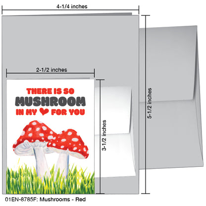 Mushrooms - Red, Greeting Card (#8785F)