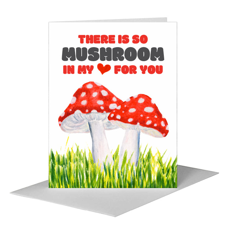 Mushrooms - Red, Greeting Card (#8785F), A2 Card Front, www.printedcanvas.com