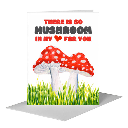 Mushrooms - Red, Greeting Card (#8785F) A2 Card Front, www.printedcanvas.com