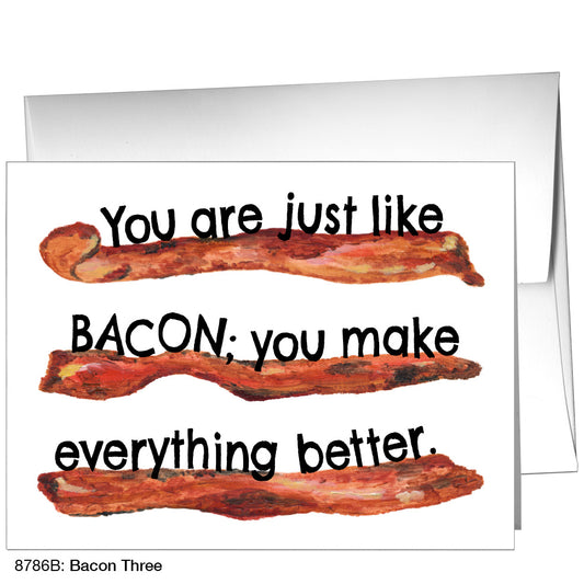 Bacon Three, Greeting Card (8786B)