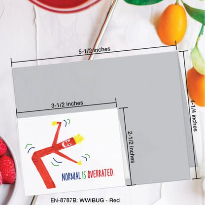 WWIBUG - Red, Greeting Card (#8787B), Enclosure, www.printedcanvas.com