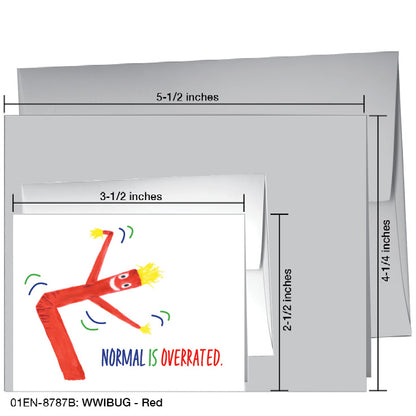 WWIBUG - Red, Greeting Card (#8787B), Enclosure Card, www.printedcanvas.com