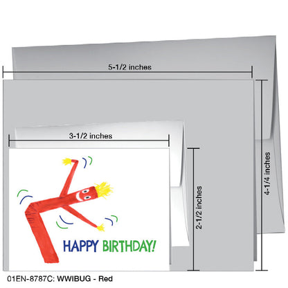 WWIBUG - Red, Greeting Card (8787C), Enclosure Card, www.printedcanvas.com