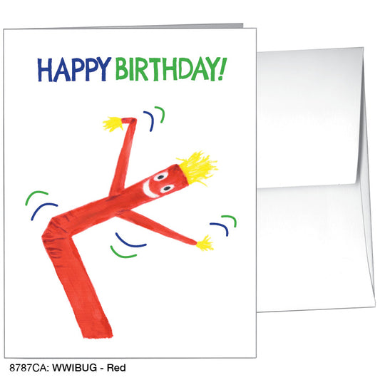 WWIBUG - Red, Greeting Card (8787CA), A2 Card Front, www.printedcanvas.com