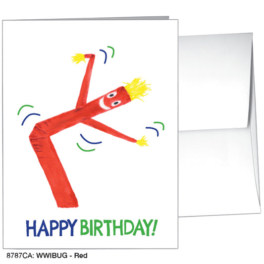 WWIBUG - Red, Greeting Card (8787CA), A2 Card Front, www.printedcanvas.com