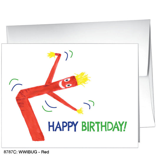 WWIBUG - Red, Greeting Card (8787C), A2 Card Front, www.printedcanvas.com
