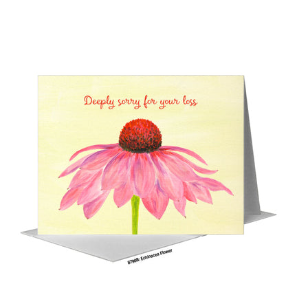 Echinacea Flower, Greeting Card (#8790B), A2 Card Front, www.printedcanvas.com