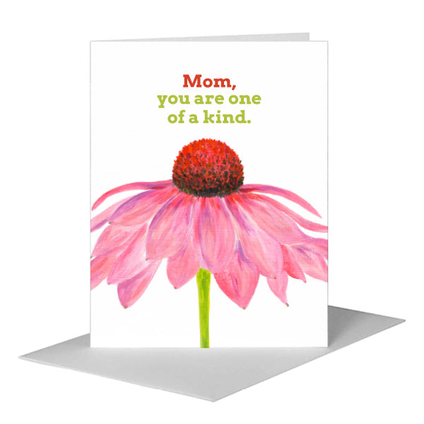 Echinacea Flower, Greeting Card (#8790C), A2 Card Front, www.printedcanvas.com