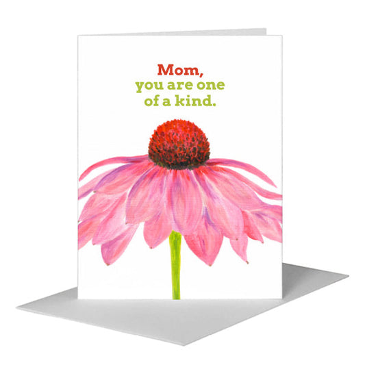 Echinacea Flower, Greeting Card (#8790C) A2 Card Front, www.printedcanvas.com