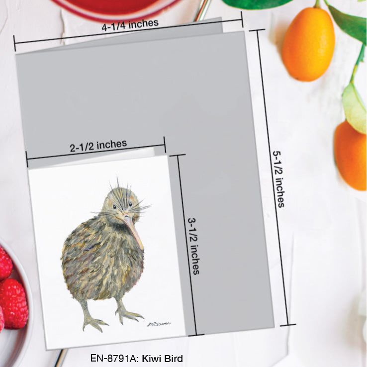 Kiwi Bird, Greeting Card (8791A), Enclosure Card, www.printedcanvas.com