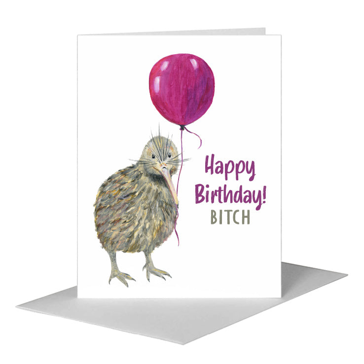 Kiwi Bird, Greeting Card (#8791C) A2 Card Front, www.printedcanvas.com