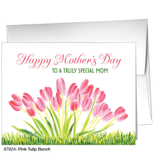 Pink Tulip Bunch, Greeting Card (8792B)