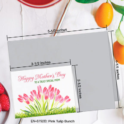 Pink Tulip Bunch, Greeting Card (8792B), Enclosure, www.printedcanvas.com