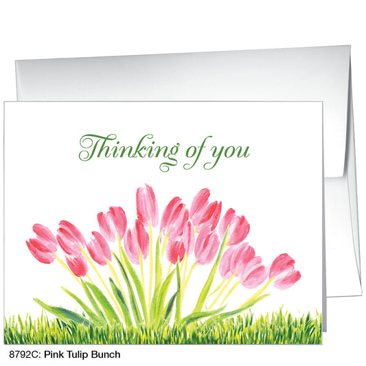 Pink Tulip Bunch, Greeting Card (8792C)