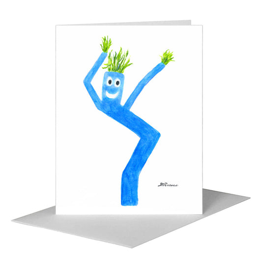 WWIBUG - Blue, Greeting Card (#8793A) A2 Card Front, www.printedcanvas.com
