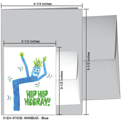WWIBUG - Blue, Greeting Card (8793B), Enclosure Card, www.printedcanvas.com