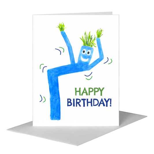 WWIBUG - Blue, Greeting Card (#8793C) A2 Card Front, www.printedcanvas.com