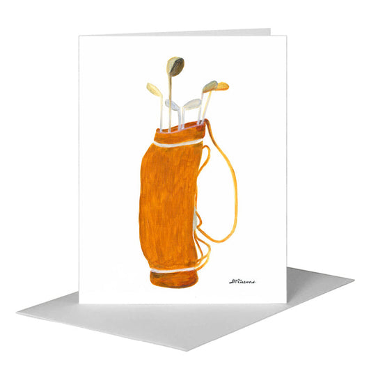 Golf Bag, Greeting Card (#8794A) A2 Card Front, www.printedcanvas.com