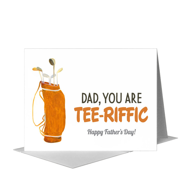 Golf Bag, Greeting Card (#8794C) A2 Card Front, www.printedcanvas.com